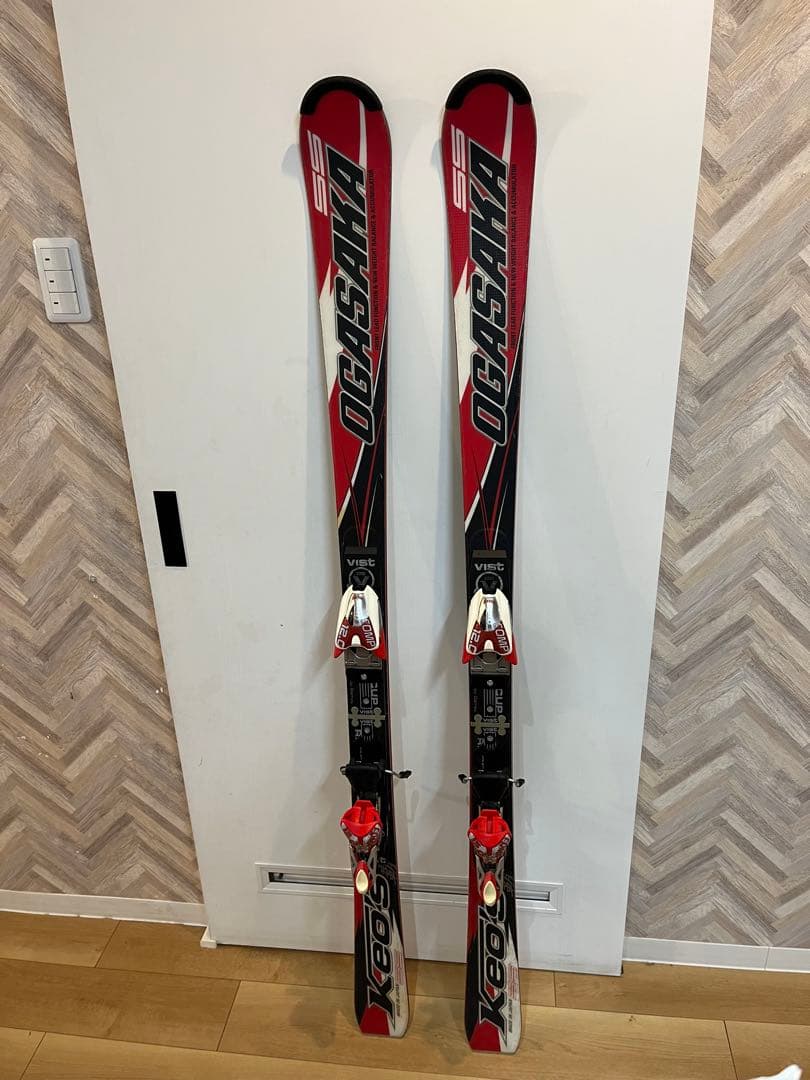 KEO'S SS スキー 板 赤黒 マーカービンディング付き
