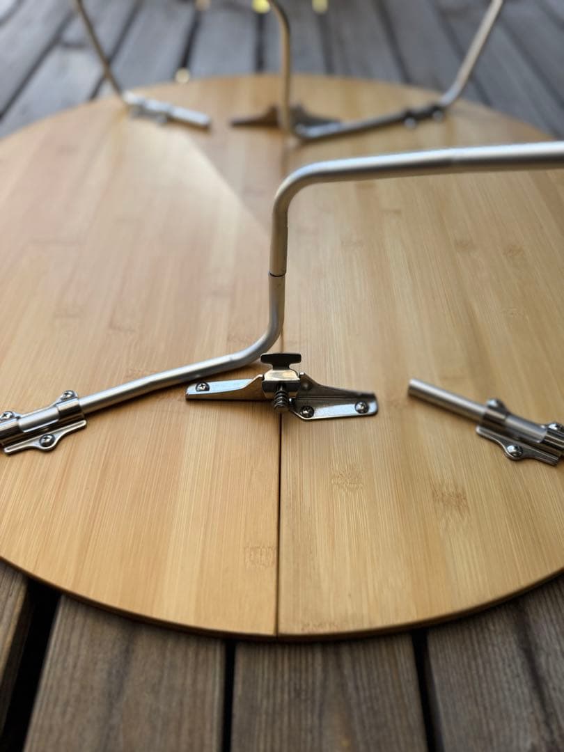 【匿名配送 送料込】初代！ peak ワンアクション ちゃぶ台 M 竹