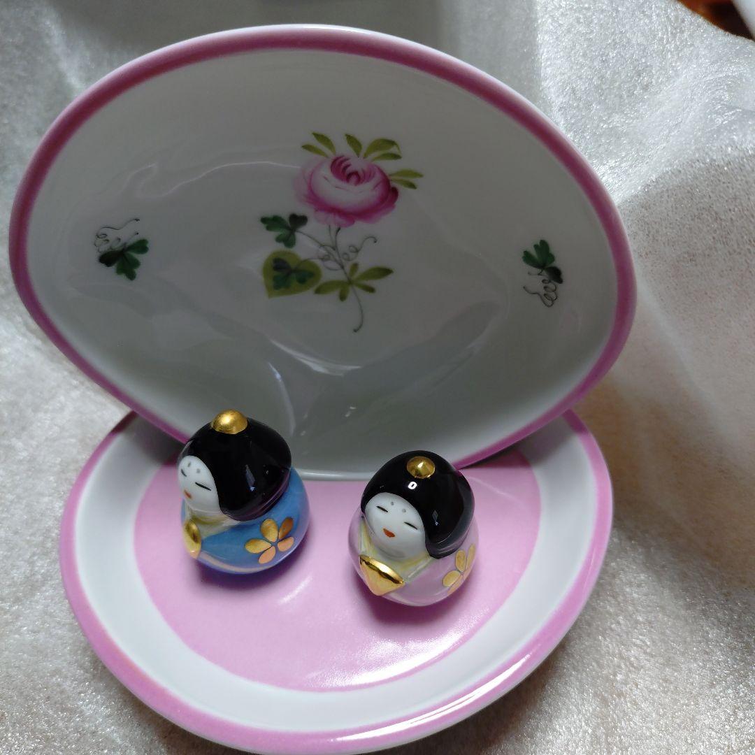 ヘレンドウィーンの薔薇 瀬戸物のお雛様