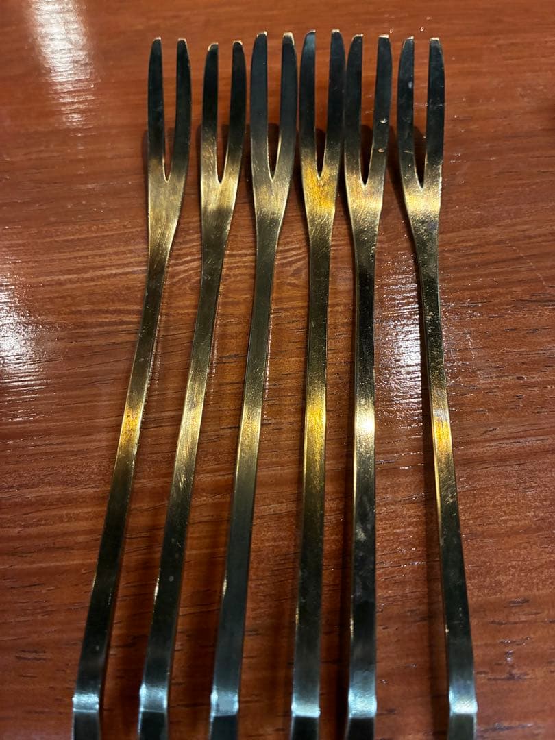 鍛金工房WESTSIDE33 寺地茂 作 真鍮 フォーク・スプーン　12点