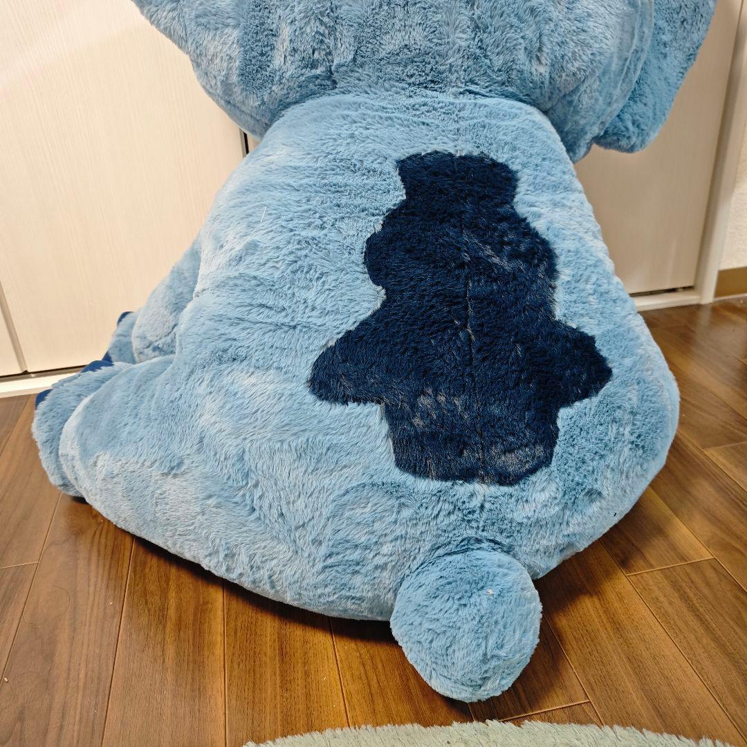 【美品】スティッチ ぬいぐるみ 巨大 コストコ ブランケット付き