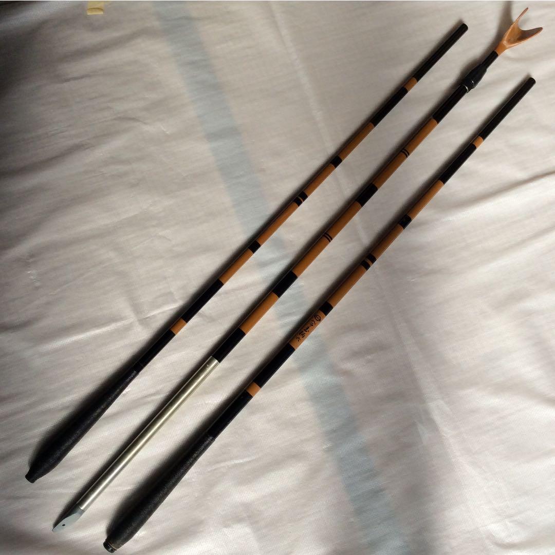 ヘラ玉柄2本竿掛け1本