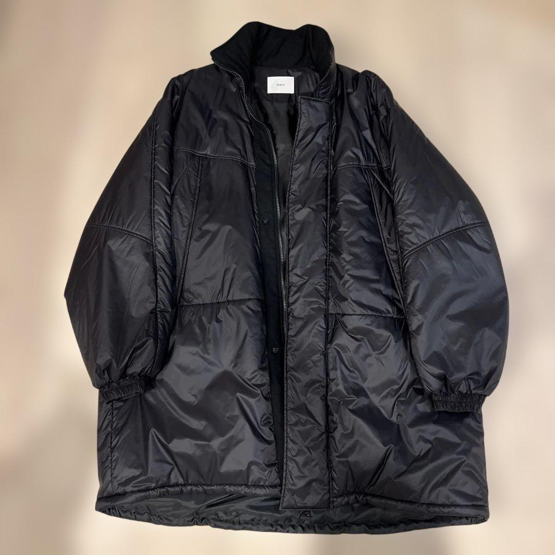 stein ブラック ナイロン コート オーバーサイズ