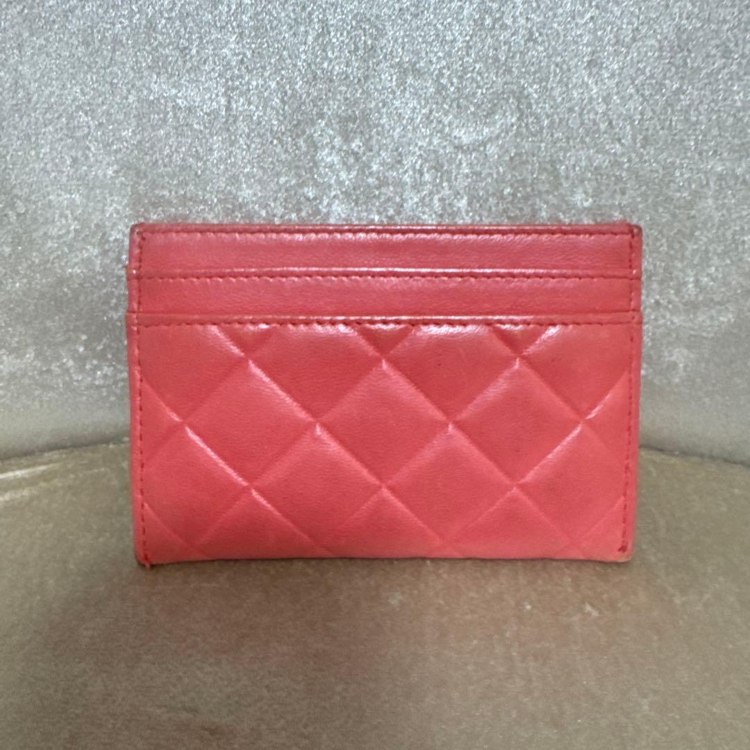 CHANEL ピンク　キルティング 名刺入れ