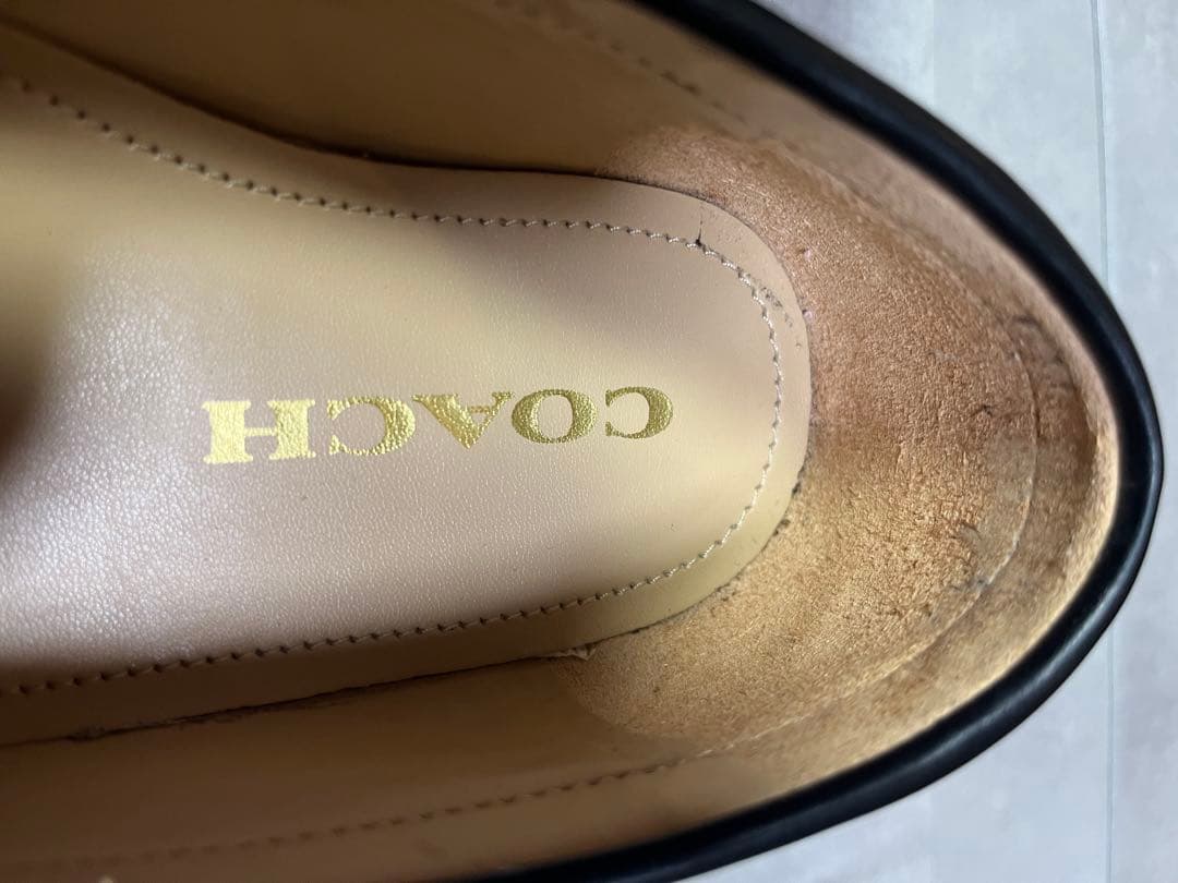 【値下げ】COACH ブラック ローファー 37