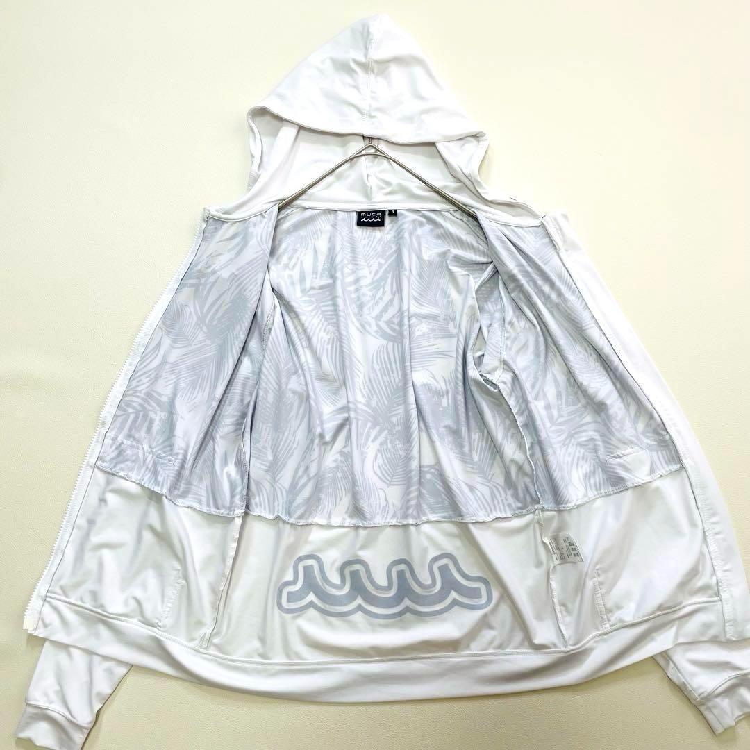 6163　6164【美品】ムータマリン　上下セット　ボタニカル　リーフ　ホワイト