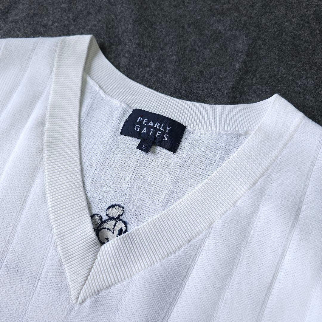 【パーリーゲイツ】2023年人気ディズニーコラボ×ミッキー総柄 ゴルフベストLL