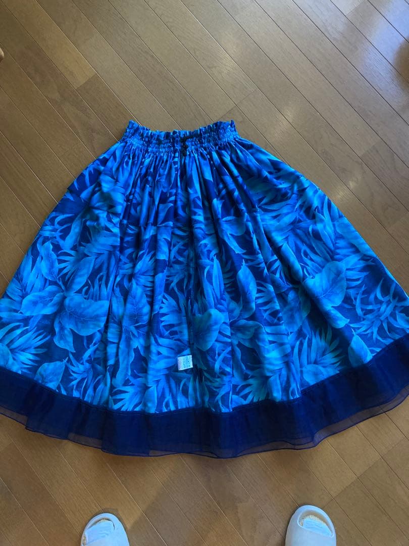 フラダンス伸縮ベルベットとパウスカートセットアップ