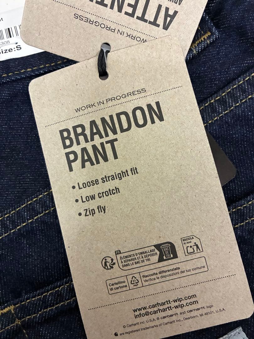 専用　Carhartt wip Brandon pant blue rigid