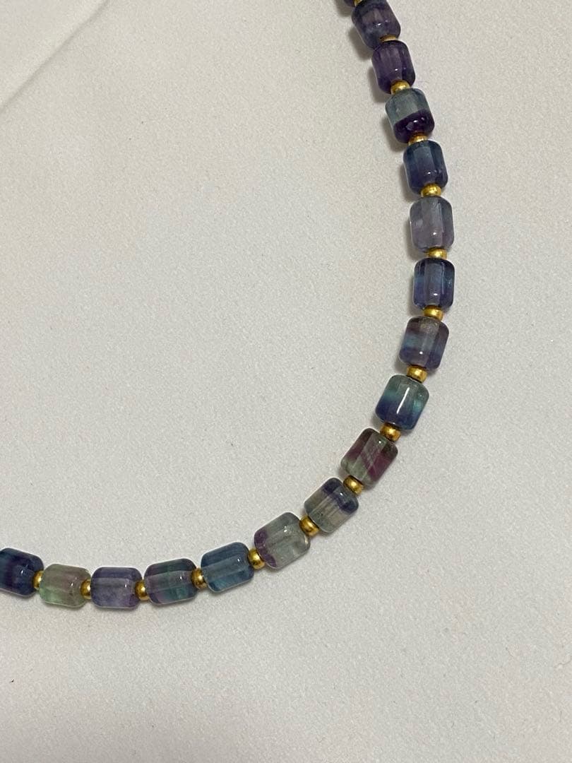 CHRIO クリオ スーパーネックレス フローライト 天然石 SN 65㎝