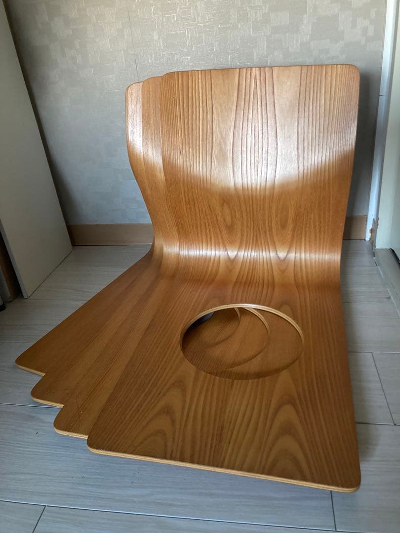 【天童木工 座椅子 4脚セット】旧漢字ロゴ tendo 和モダン 昭和レトロ
