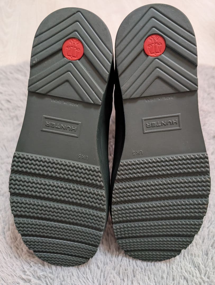 【美品】HUNTER ダークグリーン ショートブーツ