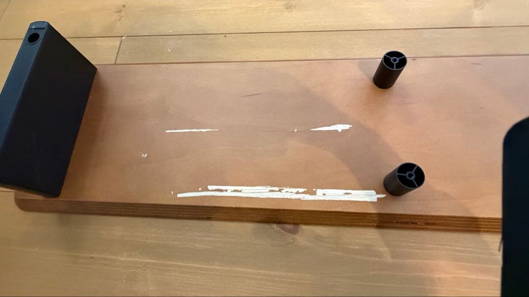 【中古】amesoba　デスクシェルフ　ダークウォールナット×ブラック