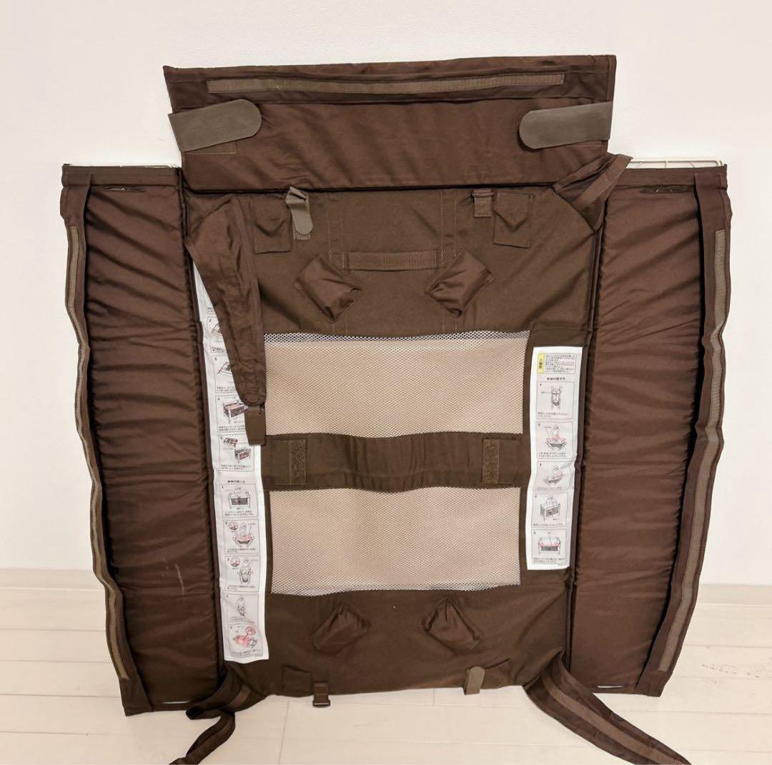 【美品】Aprica アップリカ ココネルエアープラス　ブラウン　ベビーベッド