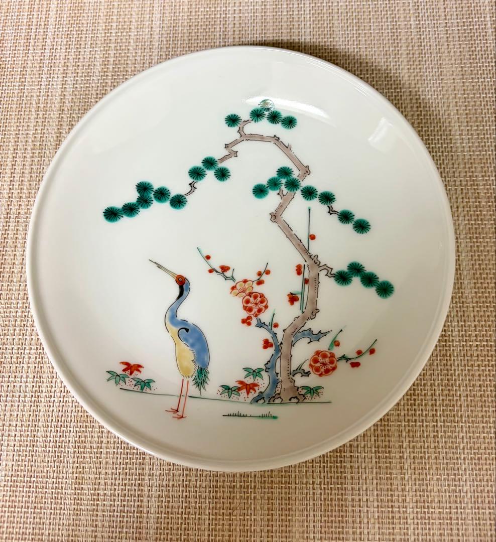 十四代 酒井田 柿右衛門 錦 松鶴文 飾皿 額皿 有田焼