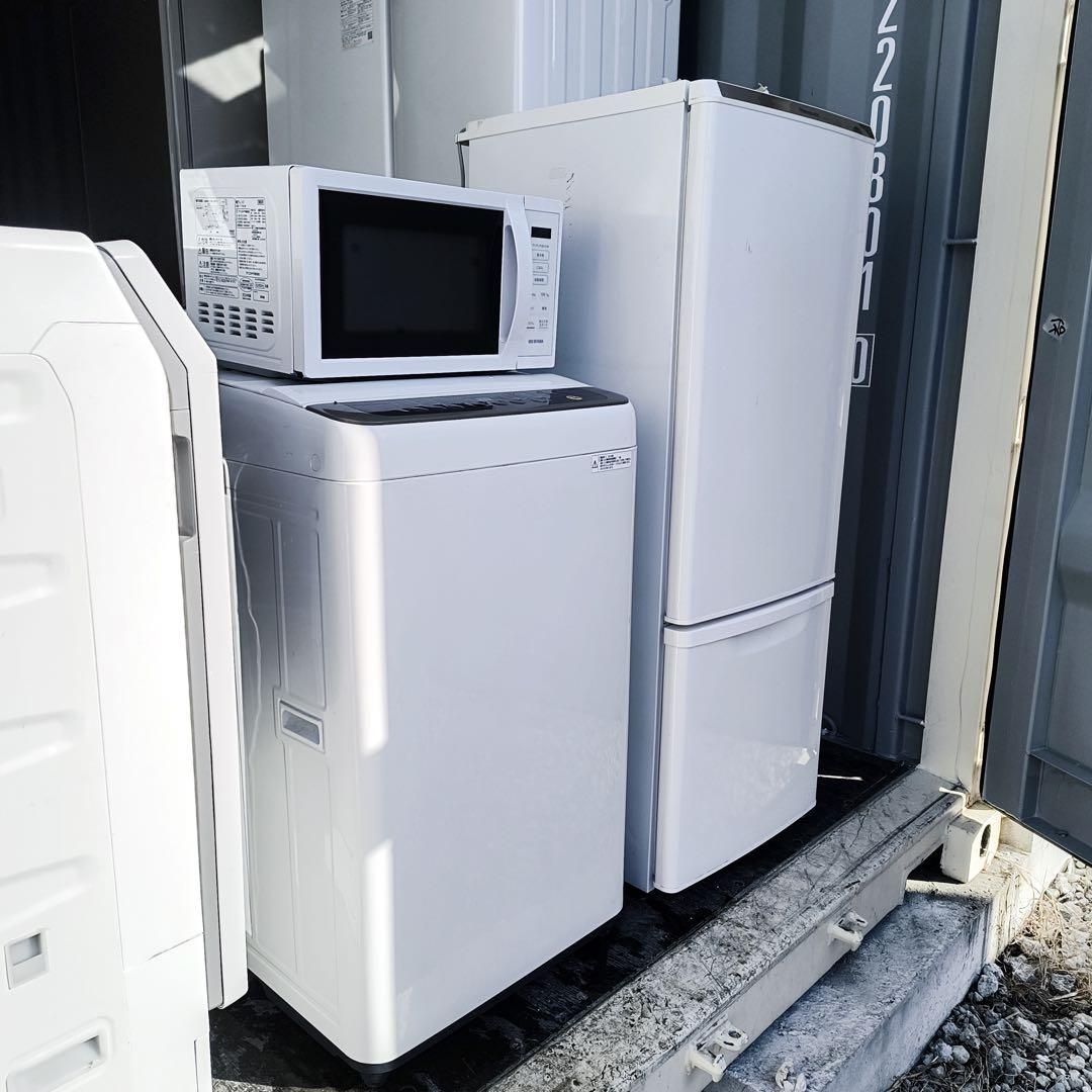 運搬取付無料！Panasonic冷蔵庫・洗濯機＋IRISレンジ3点セット！完動品