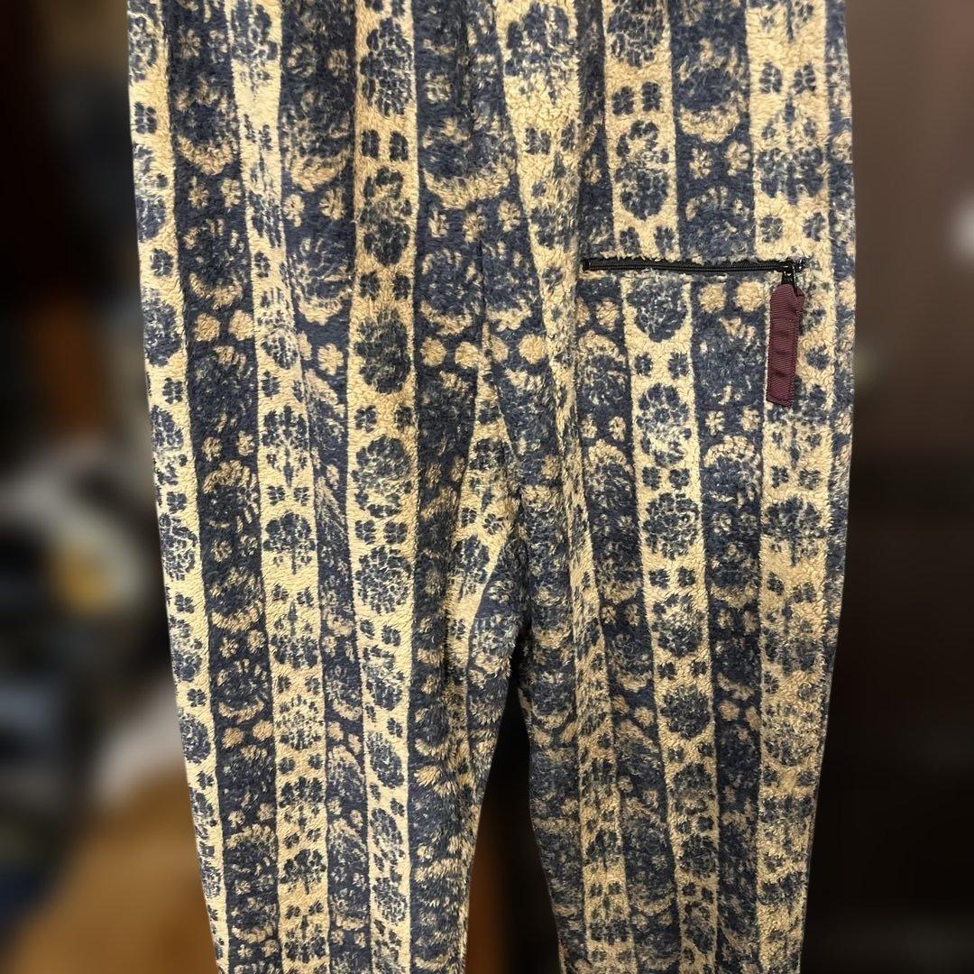 KAPITAL キャピタル ダマスクストライプ柄 フリース　オーバーオール L