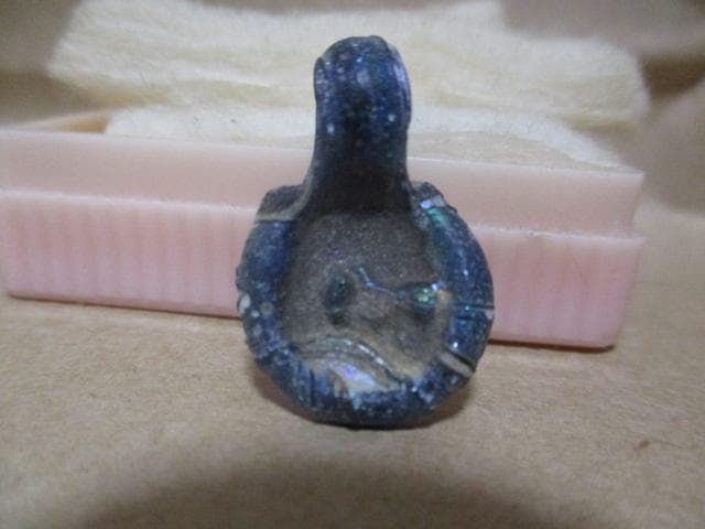 ローマンガラス　人面トンボorトップ　　M２４２３