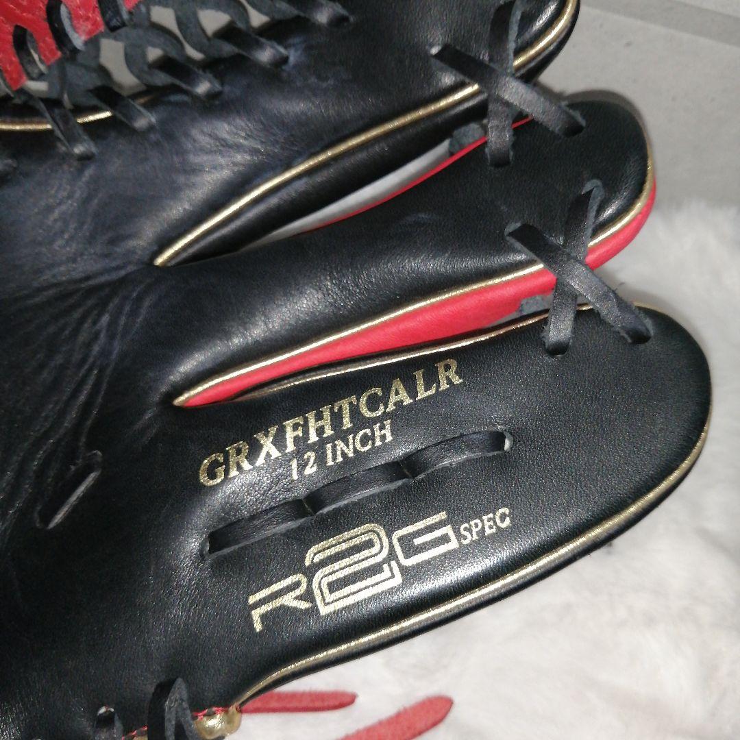 Rawlings 軟式グローブ 両投げ用 黒 赤 ゴールドライン