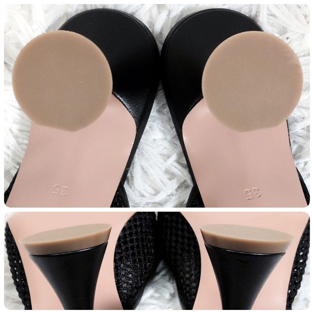 希少サイズ35【未使用極美品】ペリーコ メッシュサンダル／ミュール フレアヒール