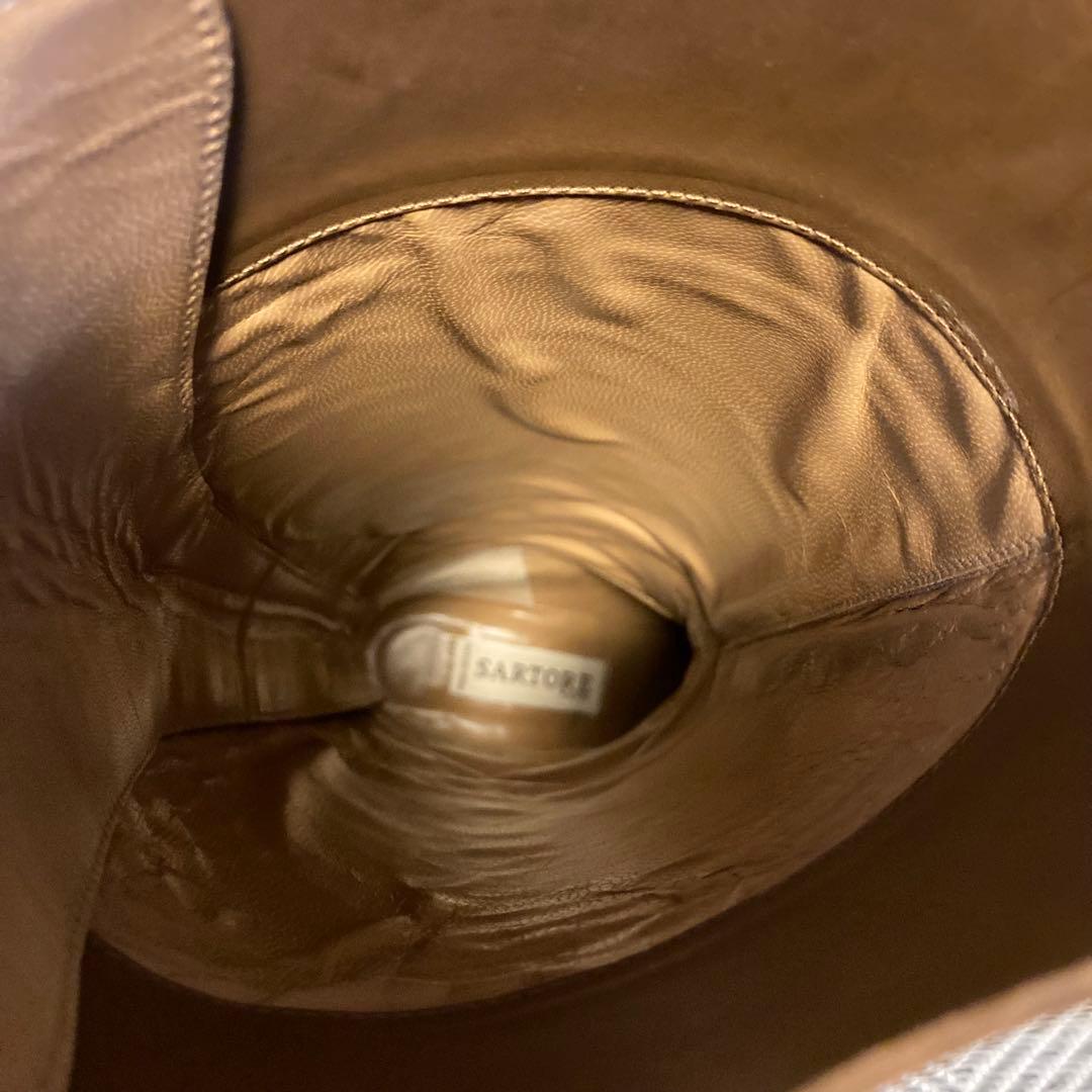 美品　SARTORE サルトル　シングルバックベルト　ジョッキーブーツ　ブラウン