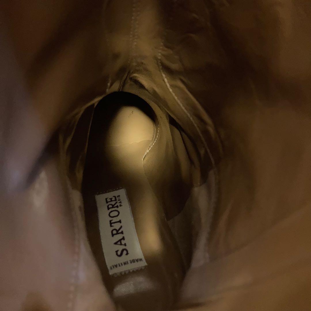 美品　SARTORE サルトル　シングルバックベルト　ジョッキーブーツ　ブラウン