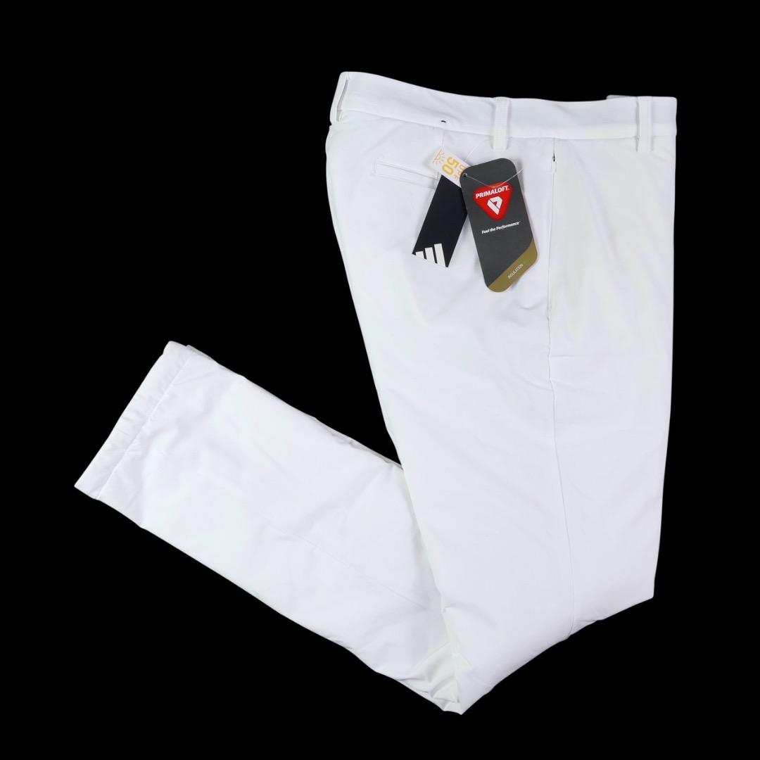 【76】秋冬 定価27,500円 アディダス ゴルフ 中綿 テーパードパンツ 白