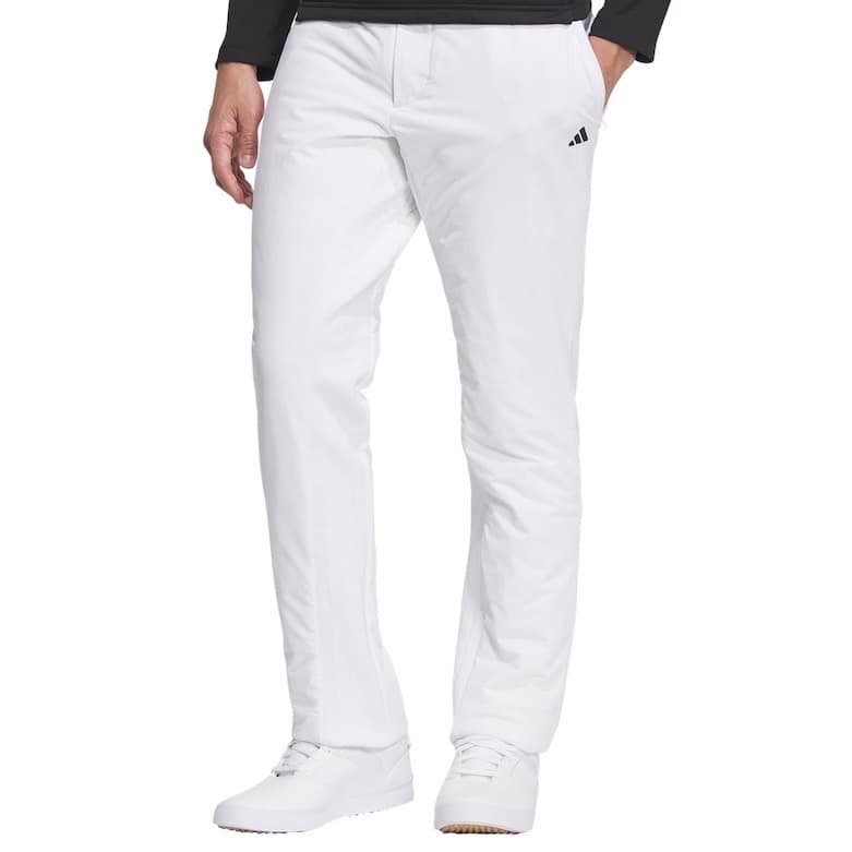 【76】秋冬 定価27,500円 アディダス ゴルフ 中綿 テーパードパンツ 白