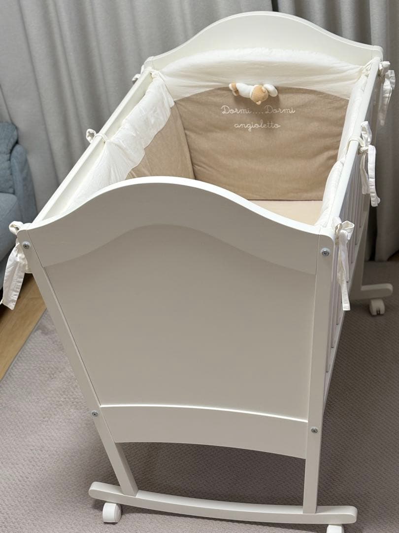 【SALE】nanan インポートブランドミニベッド　天蓋付きベビーベッド