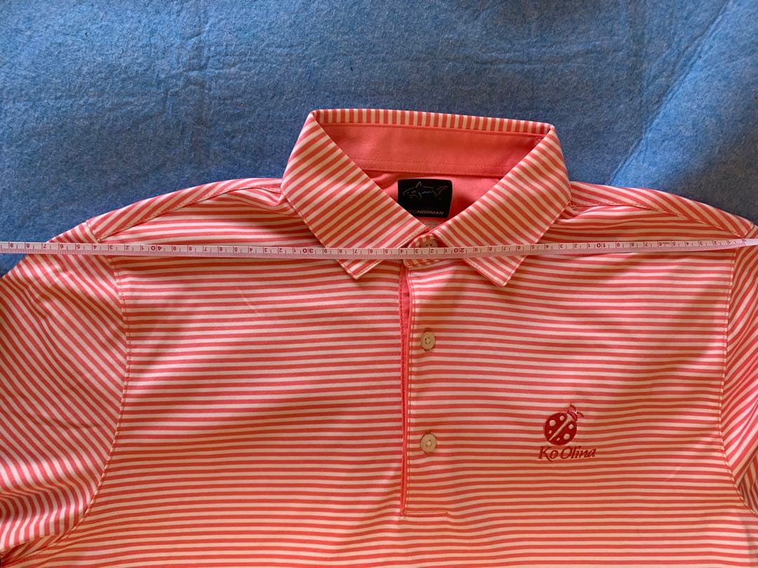 Ko Olina ピンクストライプ ポロシャツ　グレックノーマン