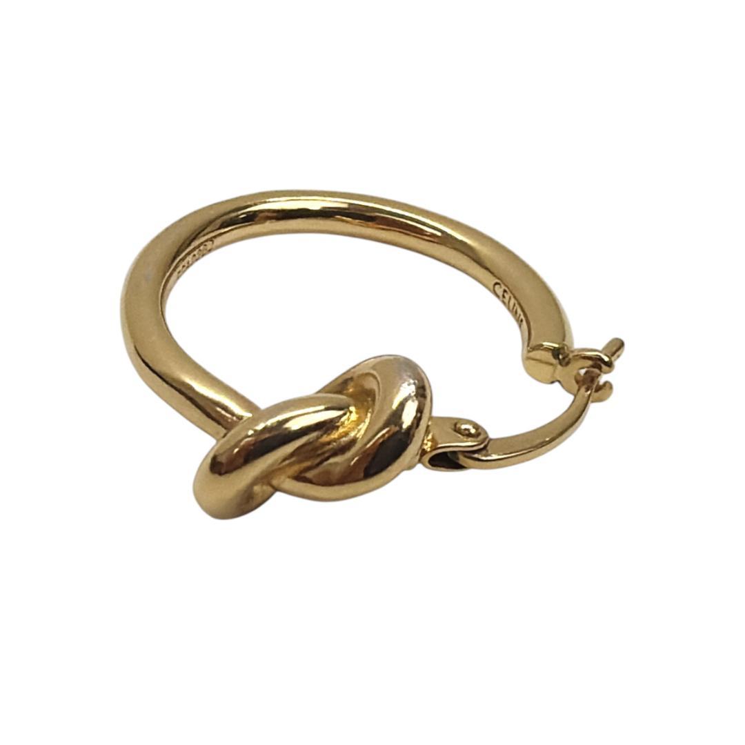 CELINE セリーヌ フープピアス ノット 片耳 FCA2202 ゴールド