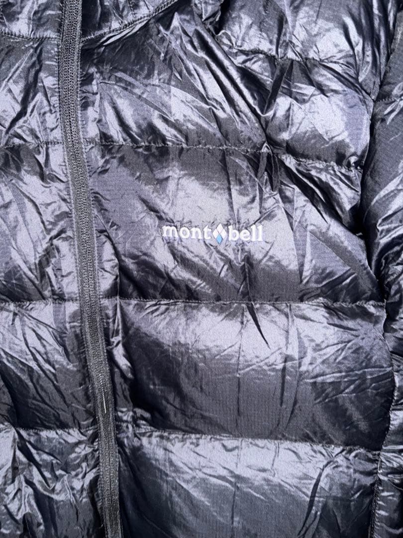 モンベル　ライトアルパインダウンジャケット　フード付き　Lサイズ　ブラック