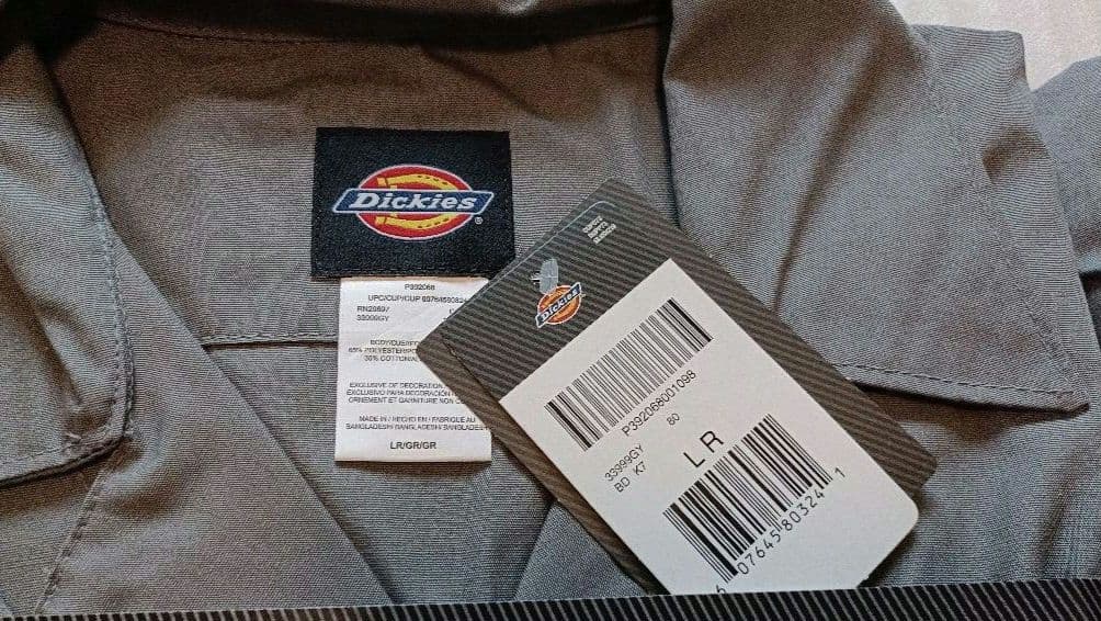 新品未使用　ディッキーズ 半袖 つなぎ L カバーオール グレー Dickies