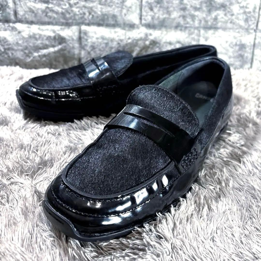 極美品❣️ CAMPER カンペール ハラコ ローファー 黒 24.5cm