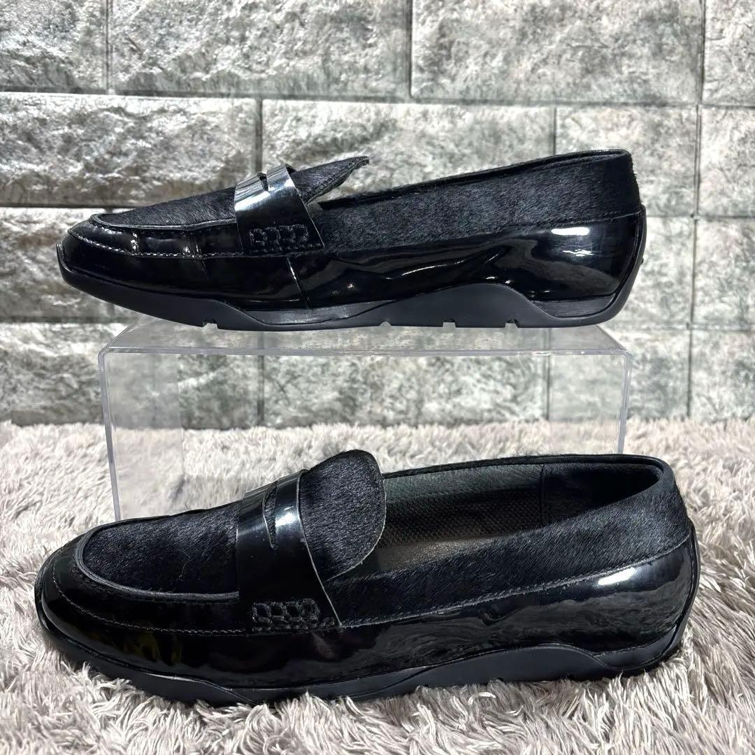 極美品❣️ CAMPER カンペール ハラコ ローファー 黒 24.5cm