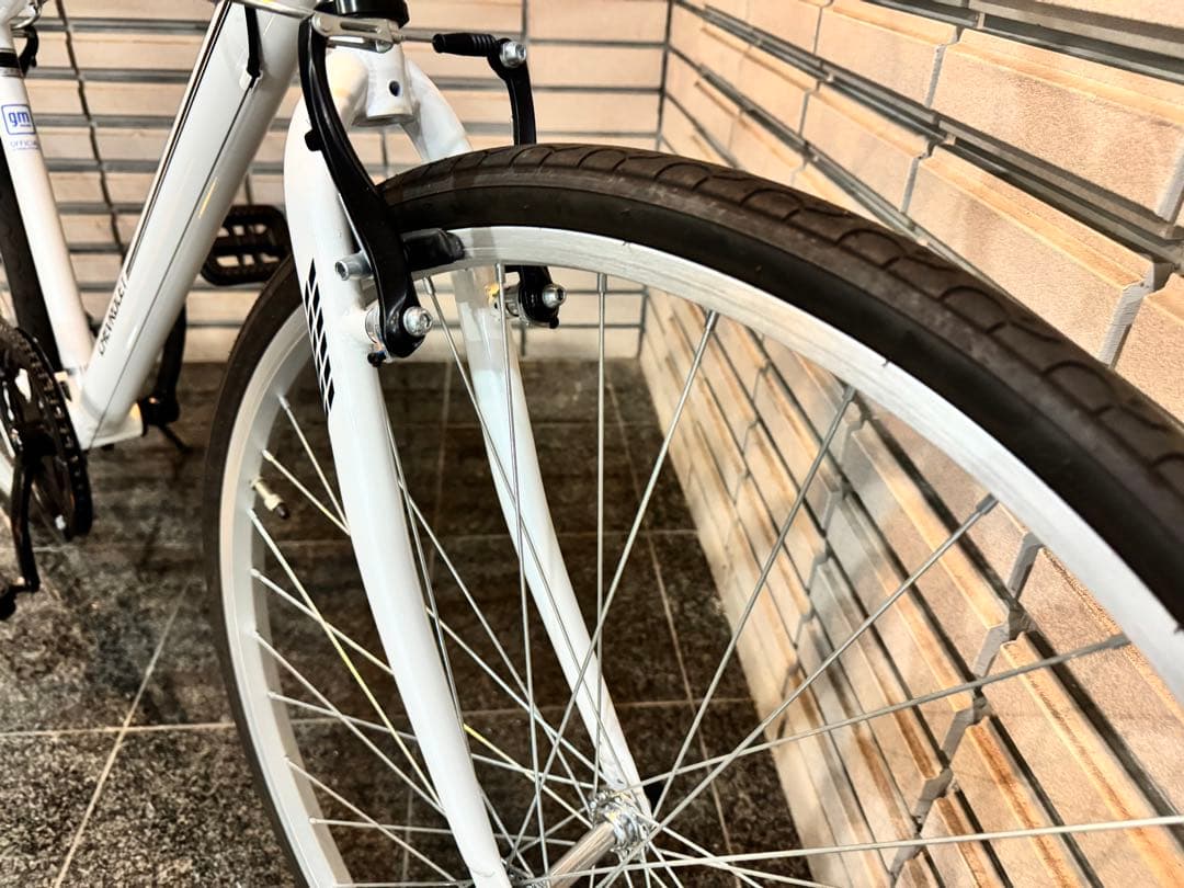【即乗りOK】街乗り自転車 ホワイト 状態良好 通勤・通学　ロードバイク