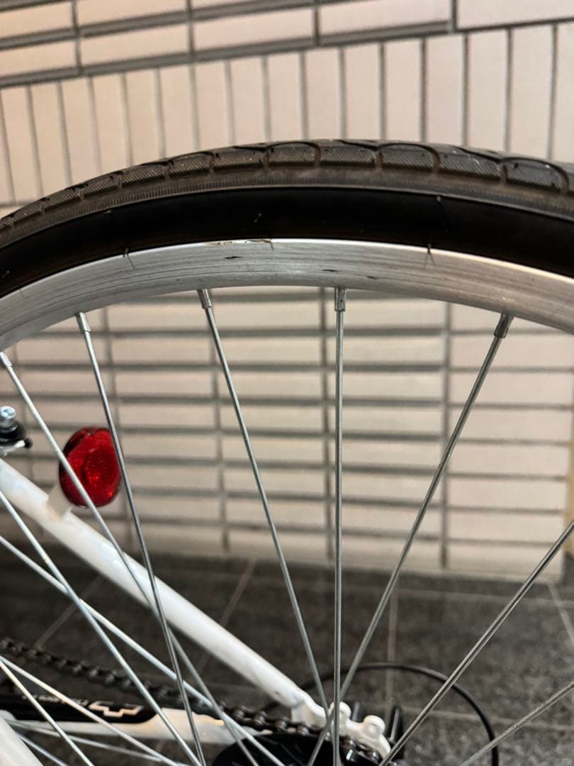 【即乗りOK】街乗り自転車 ホワイト 状態良好 通勤・通学　ロードバイク