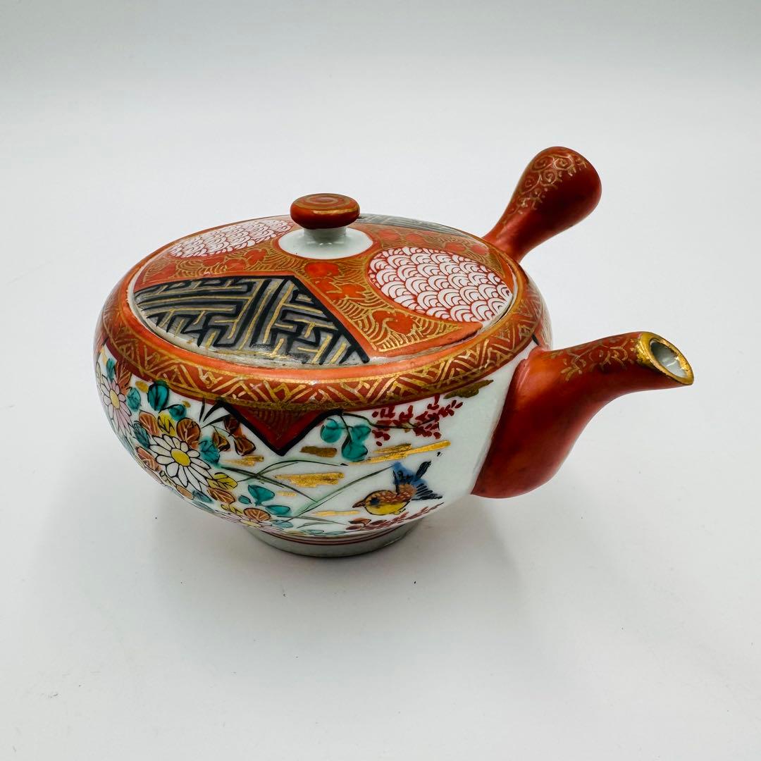 【九谷焼　玉水堂　庄三　茶器揃　湯呑み　湯冷まし　急須　共箱】骨董　アンティーク