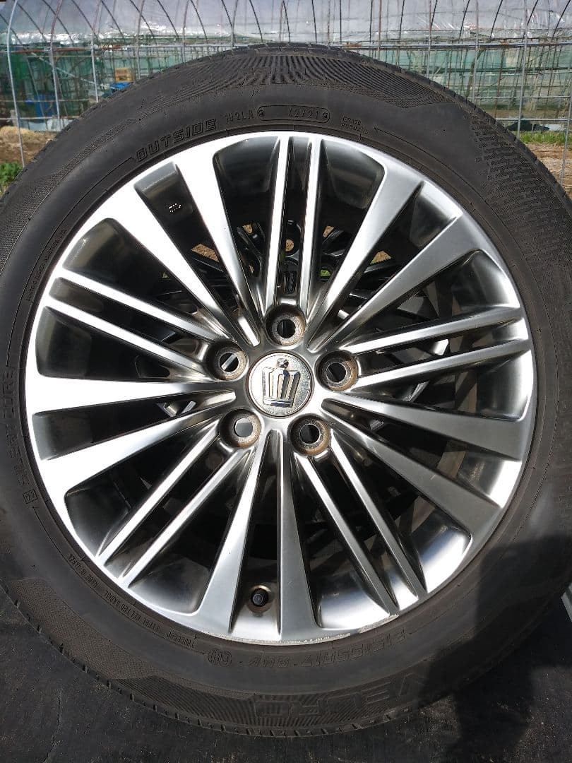 21系クラウン純正17インチアルミホイールタイヤ4本セット　引き取り限定