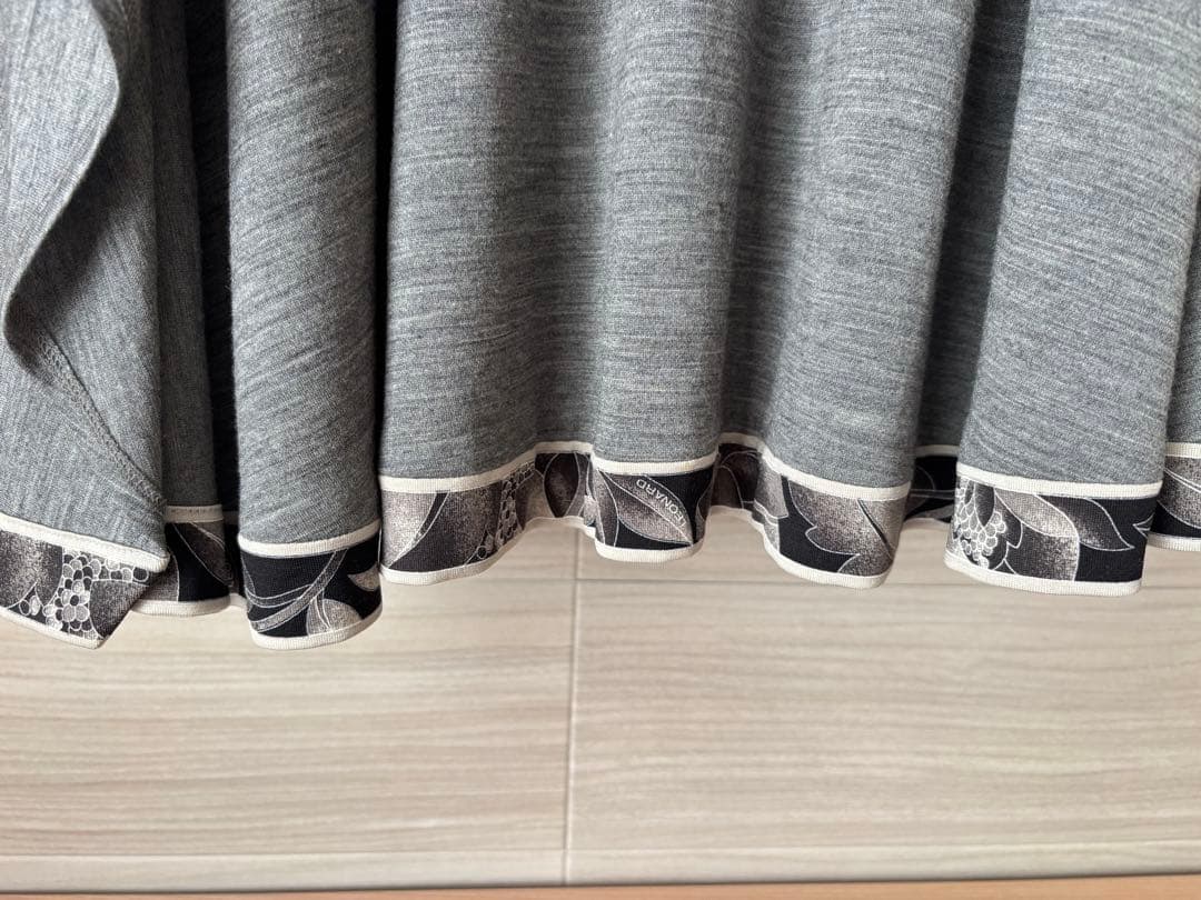 LEONARD ストレッチワンピース/グレー 38