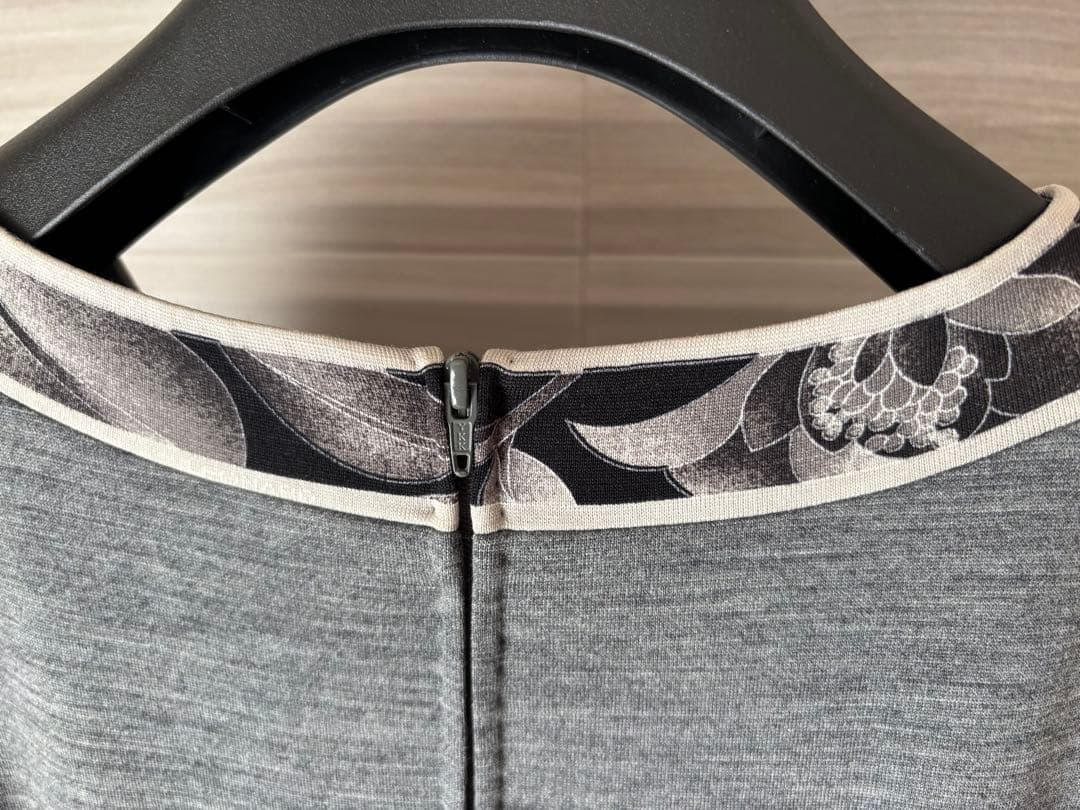 LEONARD ストレッチワンピース/グレー 38