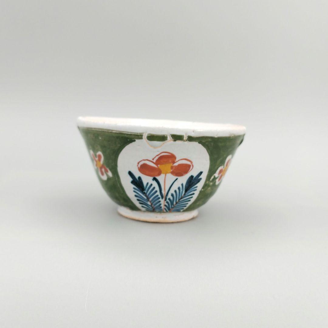 デルフト 色絵花文盃 18世紀
