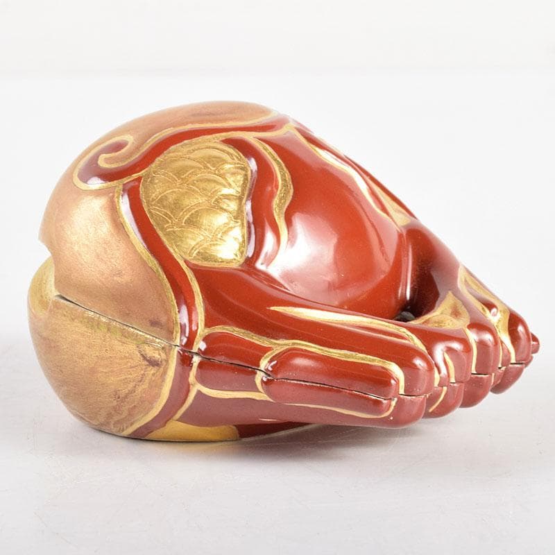 茶道具　竜谷焼　宮川香雲作　木魚香合　共箱　V　R4892