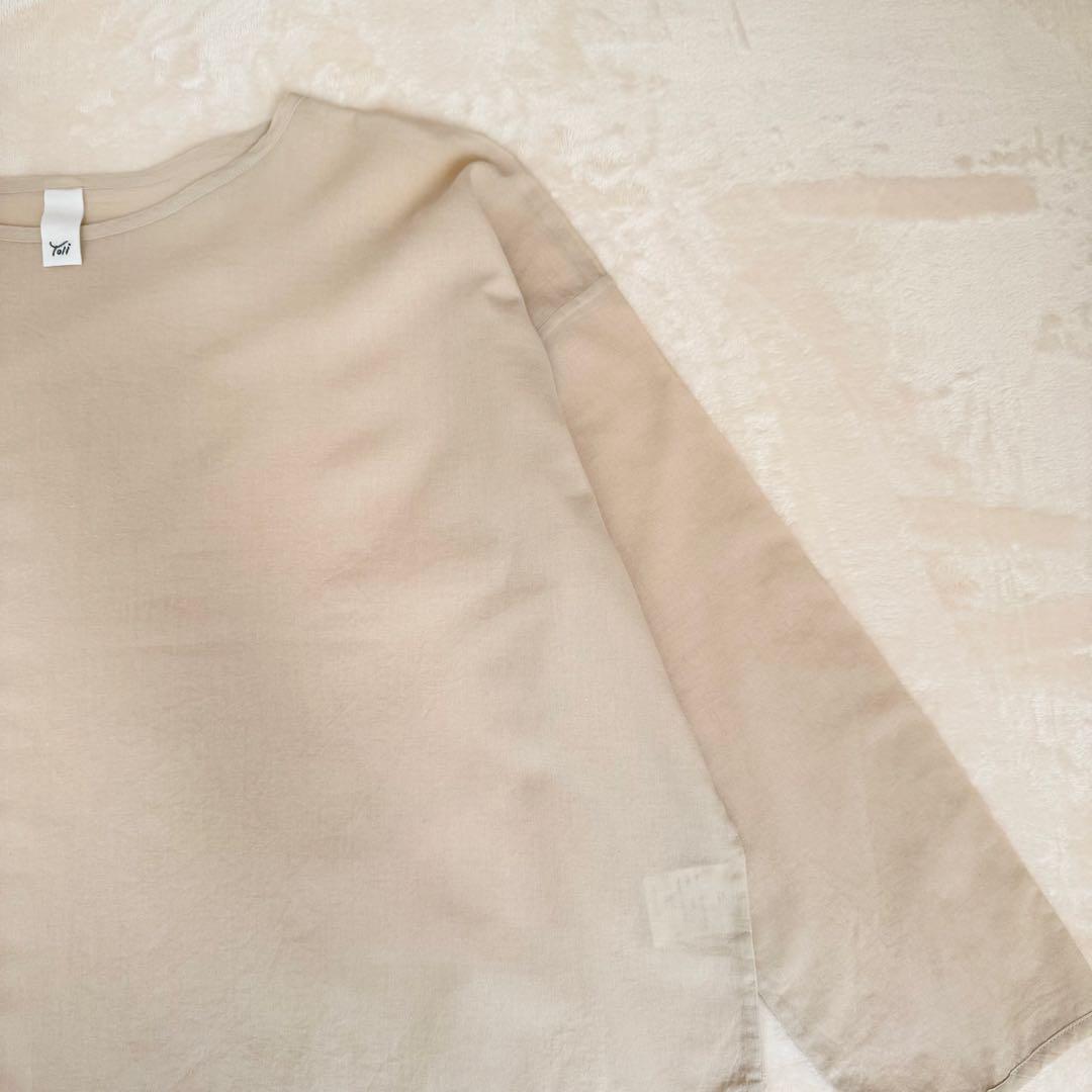【美品】yoli simple wide blouse ブラウス ベージュ