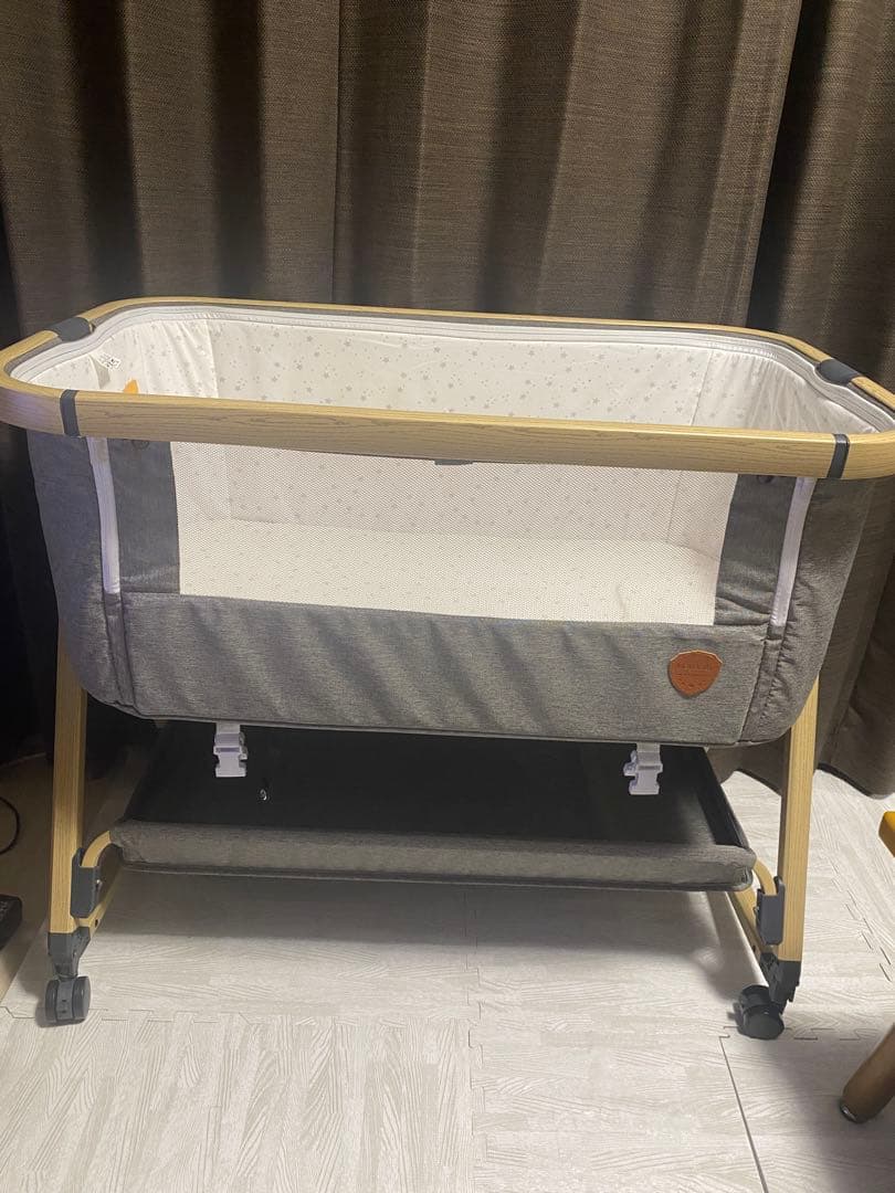 美品✨Maydolly ベビーベッド 乳幼児 添い寝ベッド 3in1キャスター付