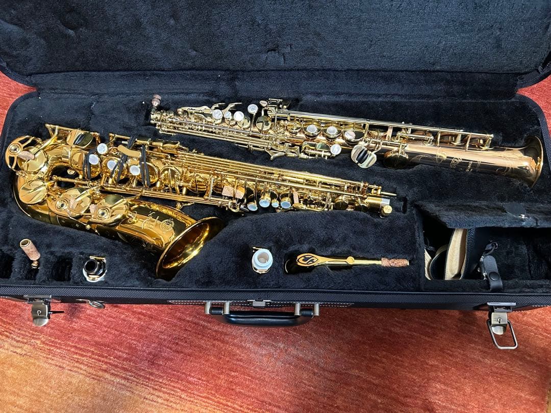 ヤナギサワ　アルト・ソプラノサックス　ダブルケース　値下げしました