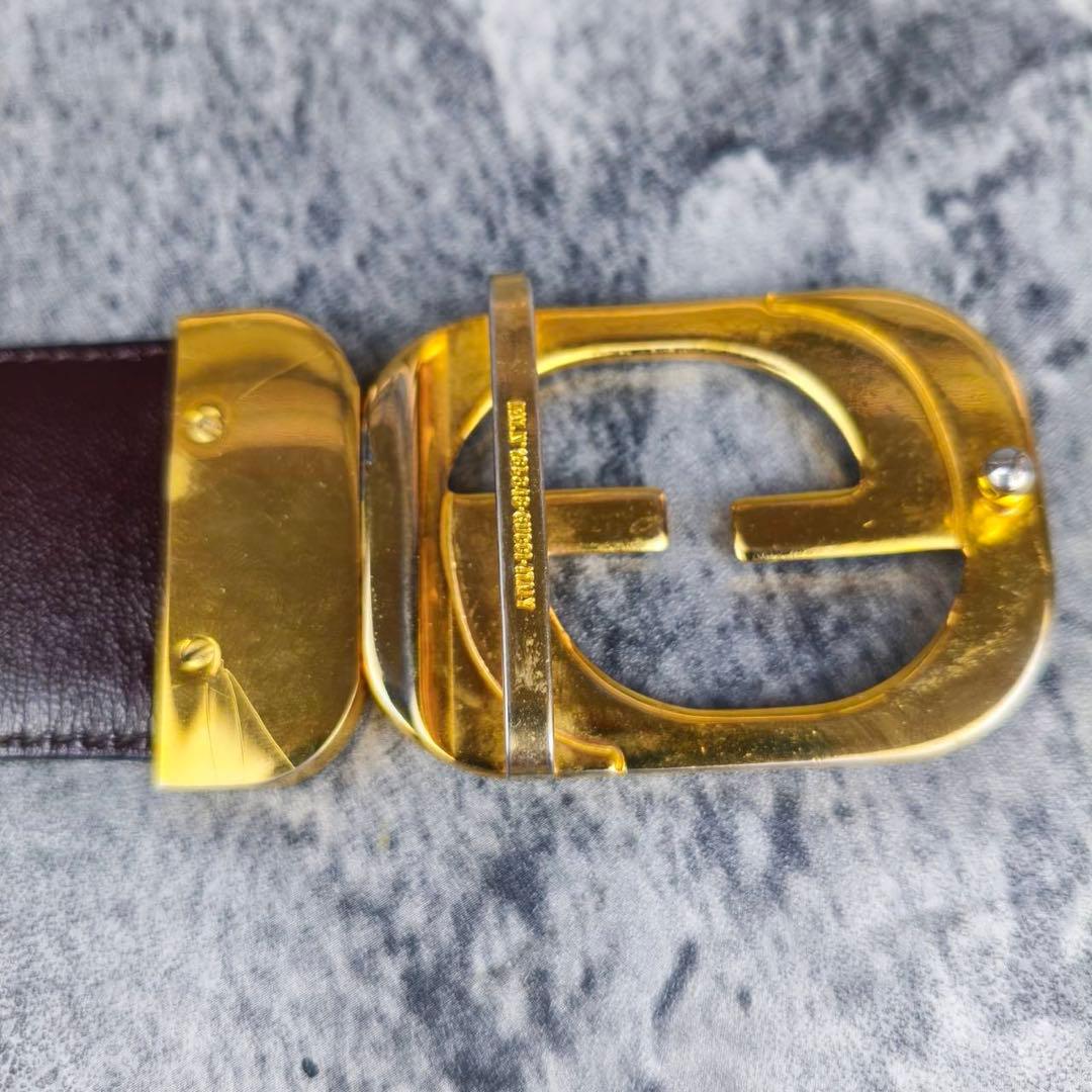 GUCCI グッチ レザー ウエストベルト インターロッキング ゴールドバックル