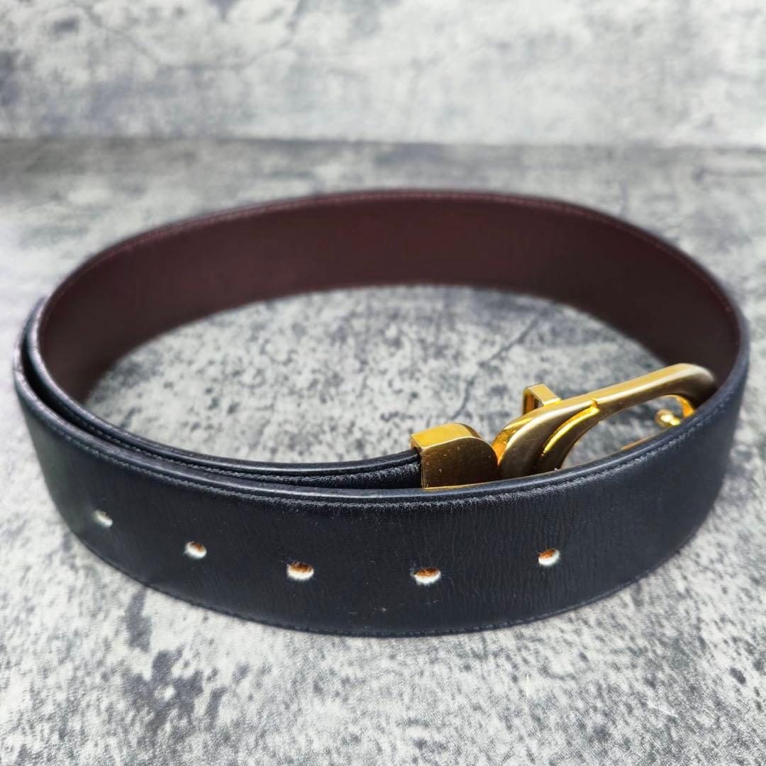 GUCCI グッチ レザー ウエストベルト インターロッキング ゴールドバックル