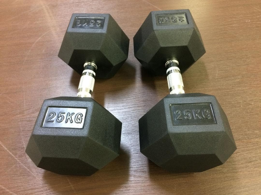 ヘックス ラバーダンベルSET　45kg×2 / 52.5kg×2