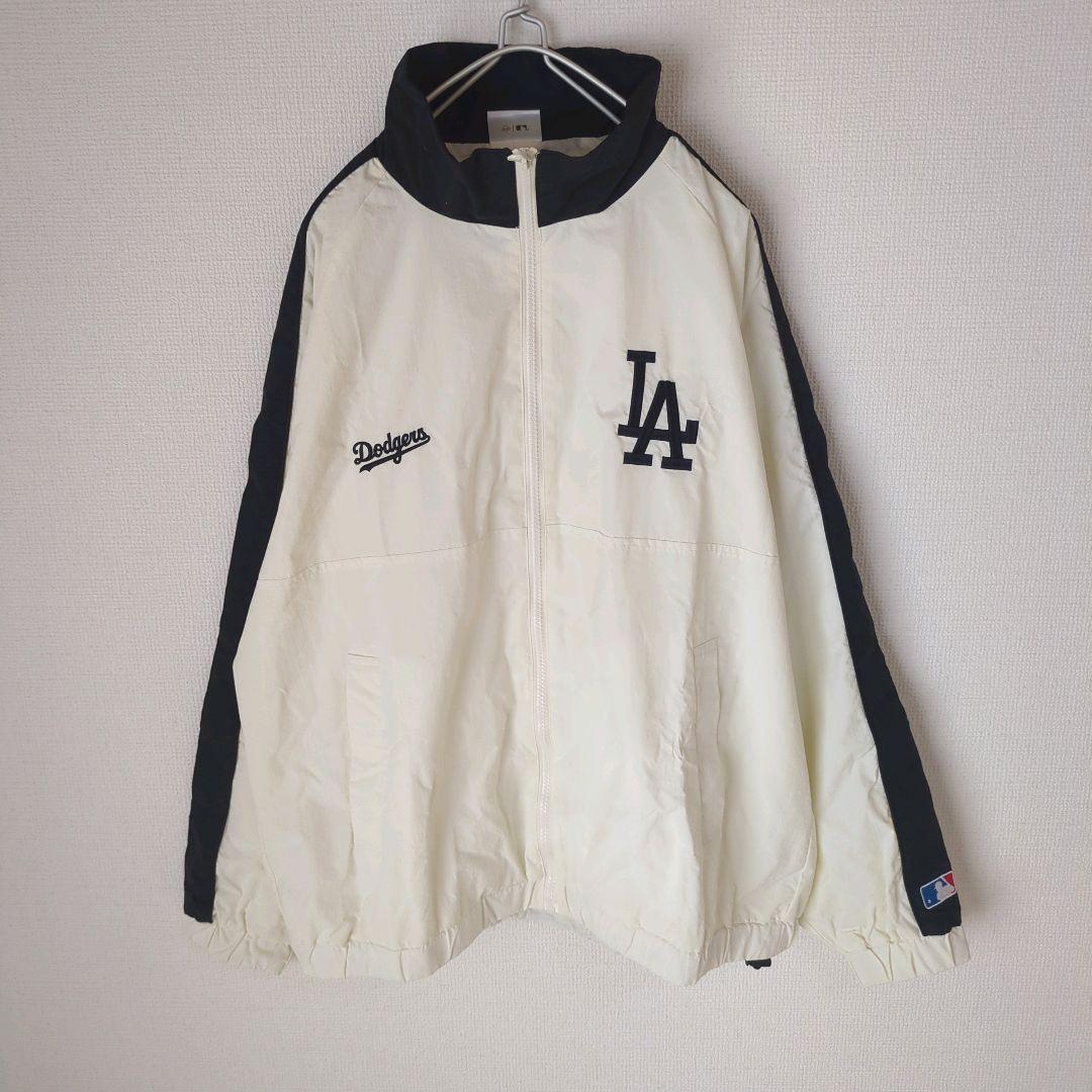 ロサンゼルス ドジャース ナイロンジャケット MLB LA 白 ゲン メンズ